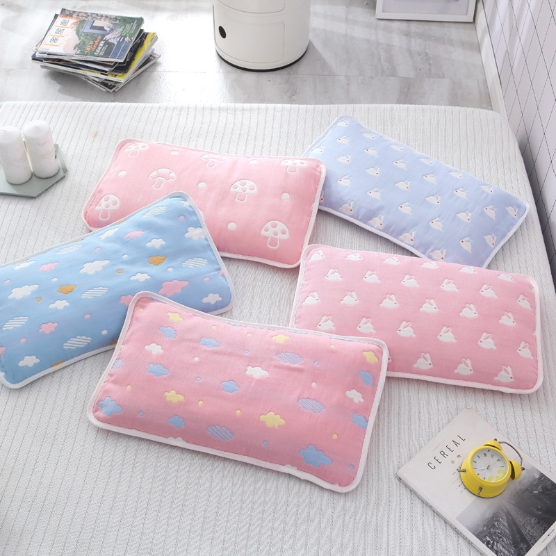Children Pillow Pure Cotton Natural Cotton Wool Low Pillow Core Full Cotton Baby Baby Newborn Kindergarten Kid Soft Pillow
