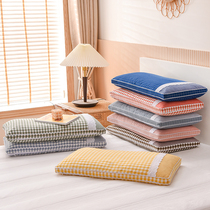 Buckwheat pillow single millet shell student soft pillow core youth low pillow low thin belt pillowcase cervical hard pillow