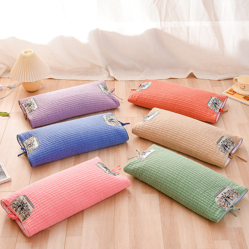 Full Buckwheat Neck Pillow South Korea Folk Pillow Adult Pure Cotton Pillowcase Single Korean Pillow Core Afternoon Nap Low Pillow
