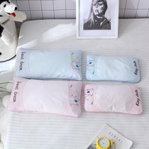 Children pillow pure cotton Kindergarten breathable suction sweating pillowcase Primary students Soft pillow core baby Four Seasons universal buckwheat pillows