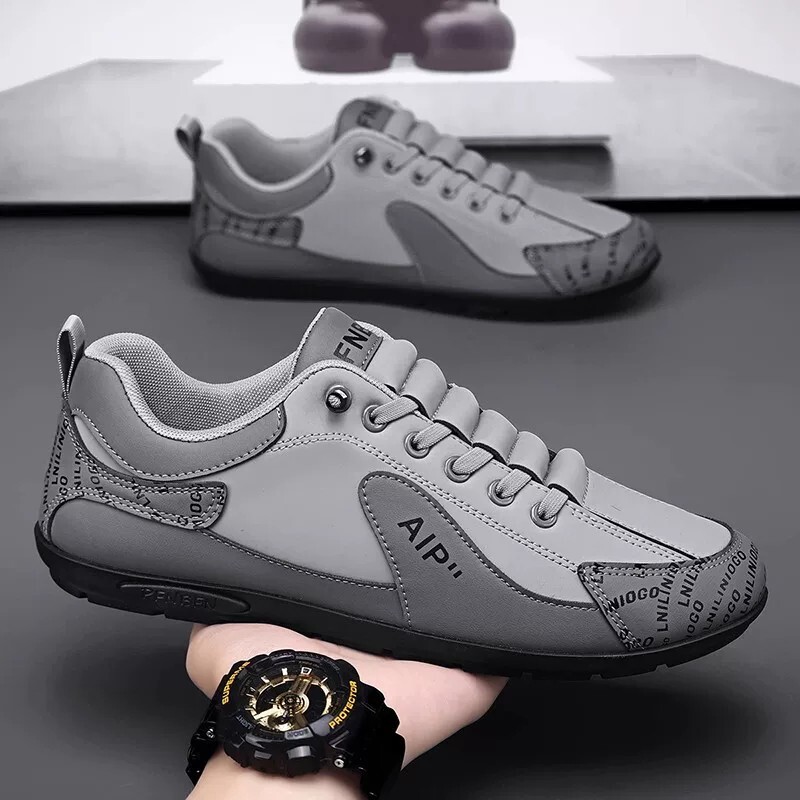 Italian Agan Men's Shoes 2026 New Slip-On Versatile Casual Sports Shoes Soft Sole Non-Slip Running Loafers