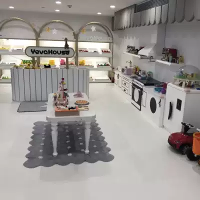 Parent-child dining room simulation kitchen children's simulation refrigerator dressing table solid wood home wine early education toys factory direct sales