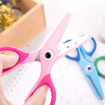 Able scissors students use hand cut paper knife cut paper knife creative cartoon kindergarten children plastic safety scissors