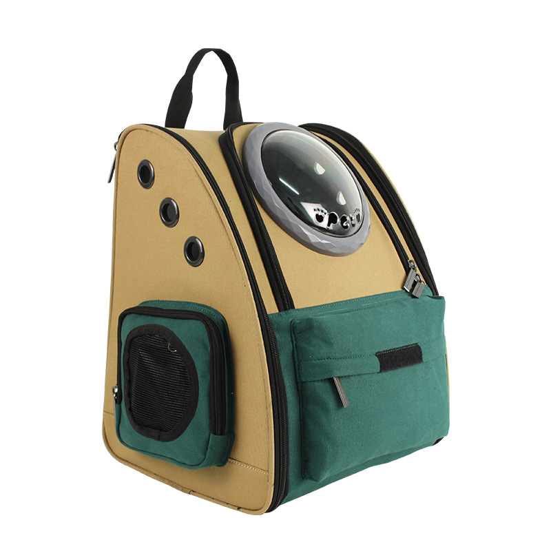 Breathable cat bag pet space bag dog backpack canvas pet backpack outing portable bag travel pet bag