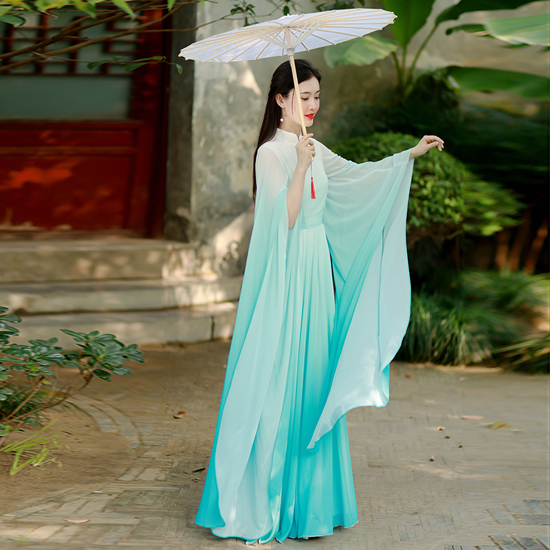 2026 Spring/Summer New Chinese Style Dress for Women, Fairy-Like and Flowing Zen Tea Clothing, High-End Chinese Style Healer's Clothing