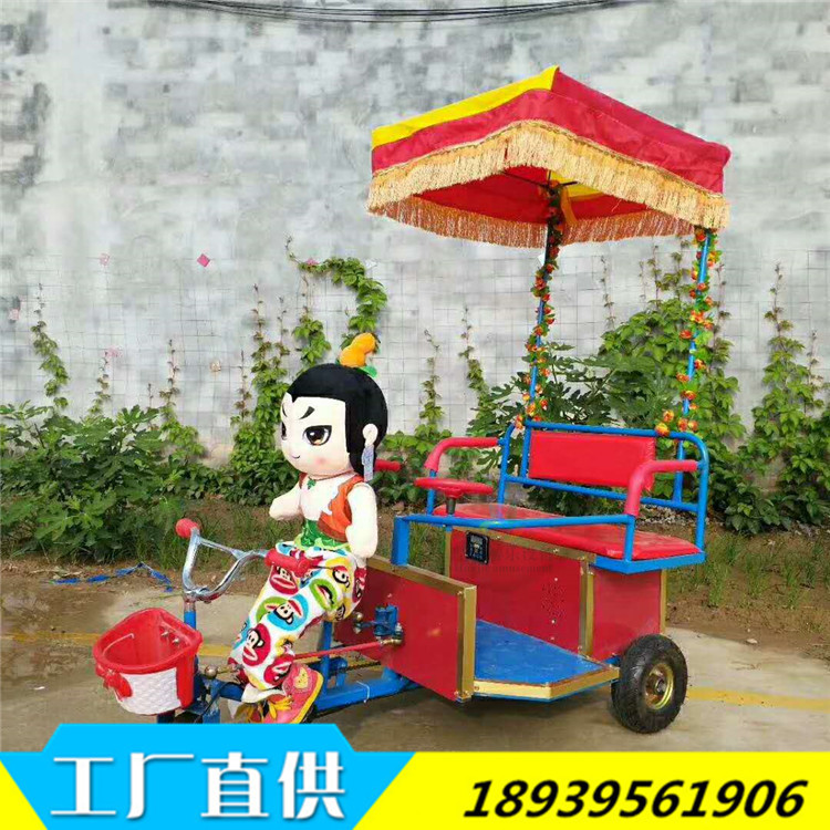 Square double sitting animal pedaling little foreigner pull car monkey pull car yellow bag caravan robot pedalling children touch the car