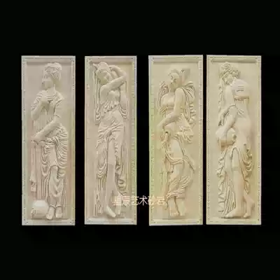 Sandstone carved glass fiber European relief bathing women figure leisure place clubhouse courtyard indoor and outdoor decoration materials