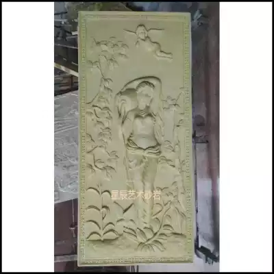 European sandstone relief fiberglass mural background wall KTV bathroom bath foot bath decorative relief-Bath map