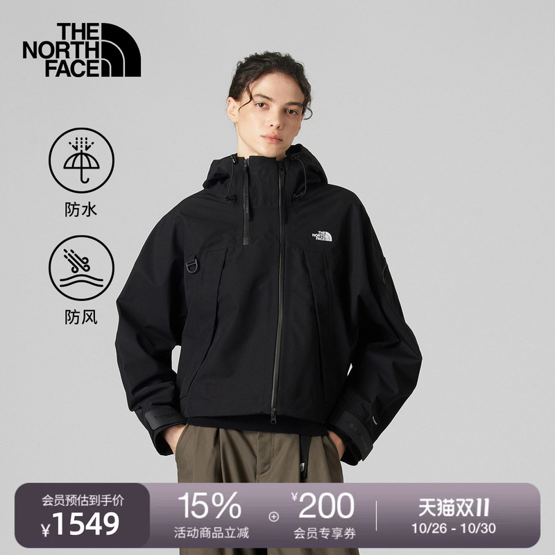 [Tmall Exclusive] North Face Ue Designer Women's Short Hardshell Waterproof Jacket Thenorthface