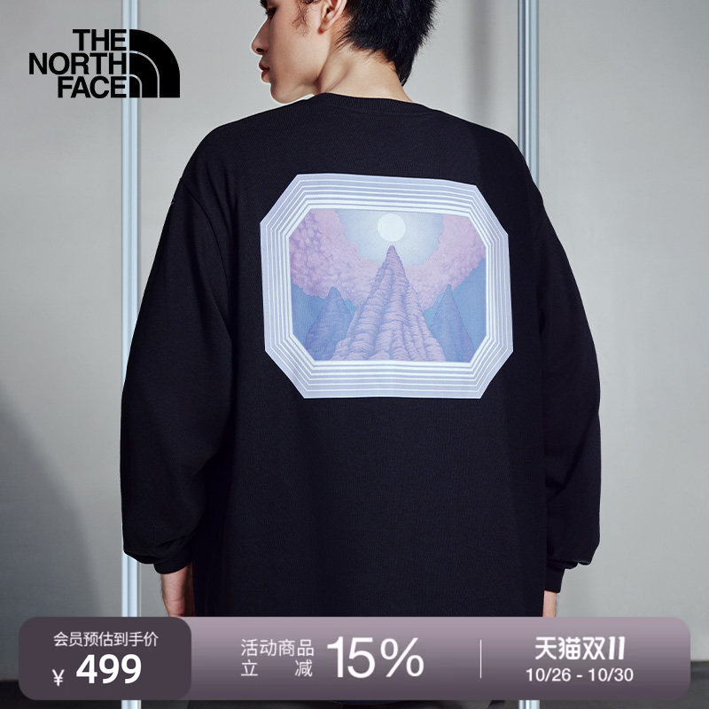 The North Face Ue Designer Men's Pure Cotton Long-Sleeved T-Shirt with Printed Casual and Comfortable Outdoor Style Thenorthface | 8Ep6 The North Face Ue Designer Men's Pure Cotton Long-Sleeved T-Shirt with Printed Casual and Comfortable Outdoor Style Thenorthface | 8Ep6