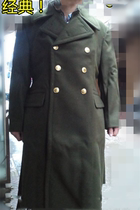 Old-style double-row cloth coat old nostalgic yellow clothes collection of mud submarines green coat