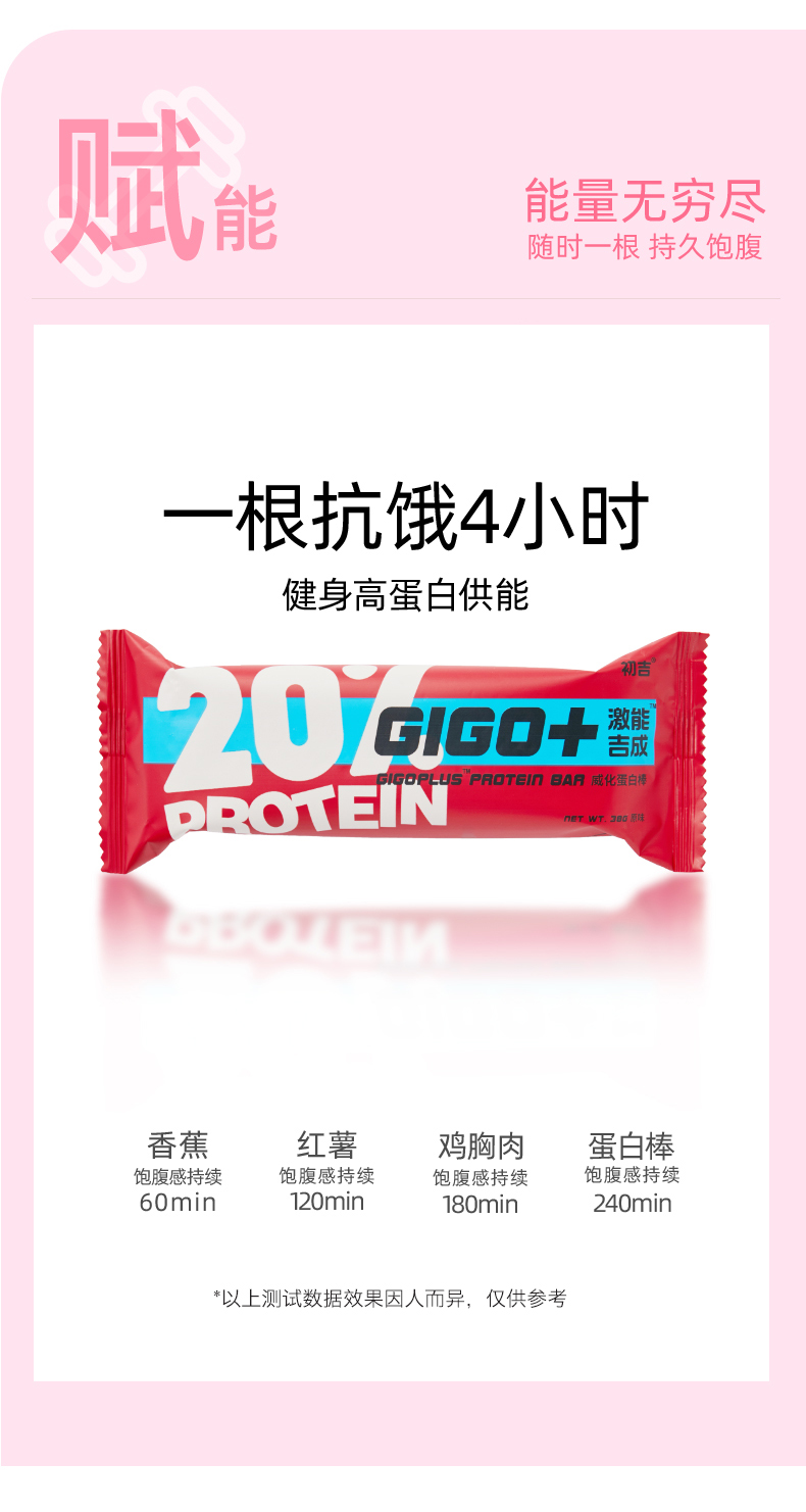 初吉 乳清威化蛋白棒 456g*2件 共24根 图4