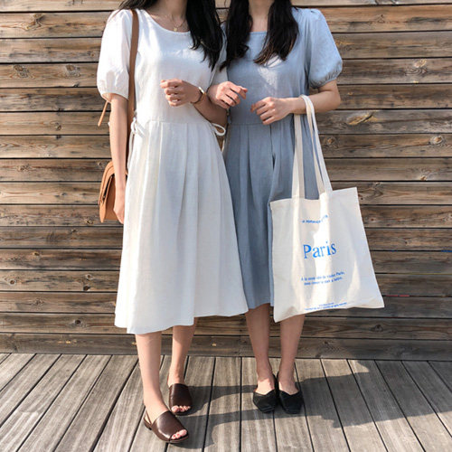 The same day, Korean women's clothing, sweet lotus leaf lantern sleeve doll dress CN632