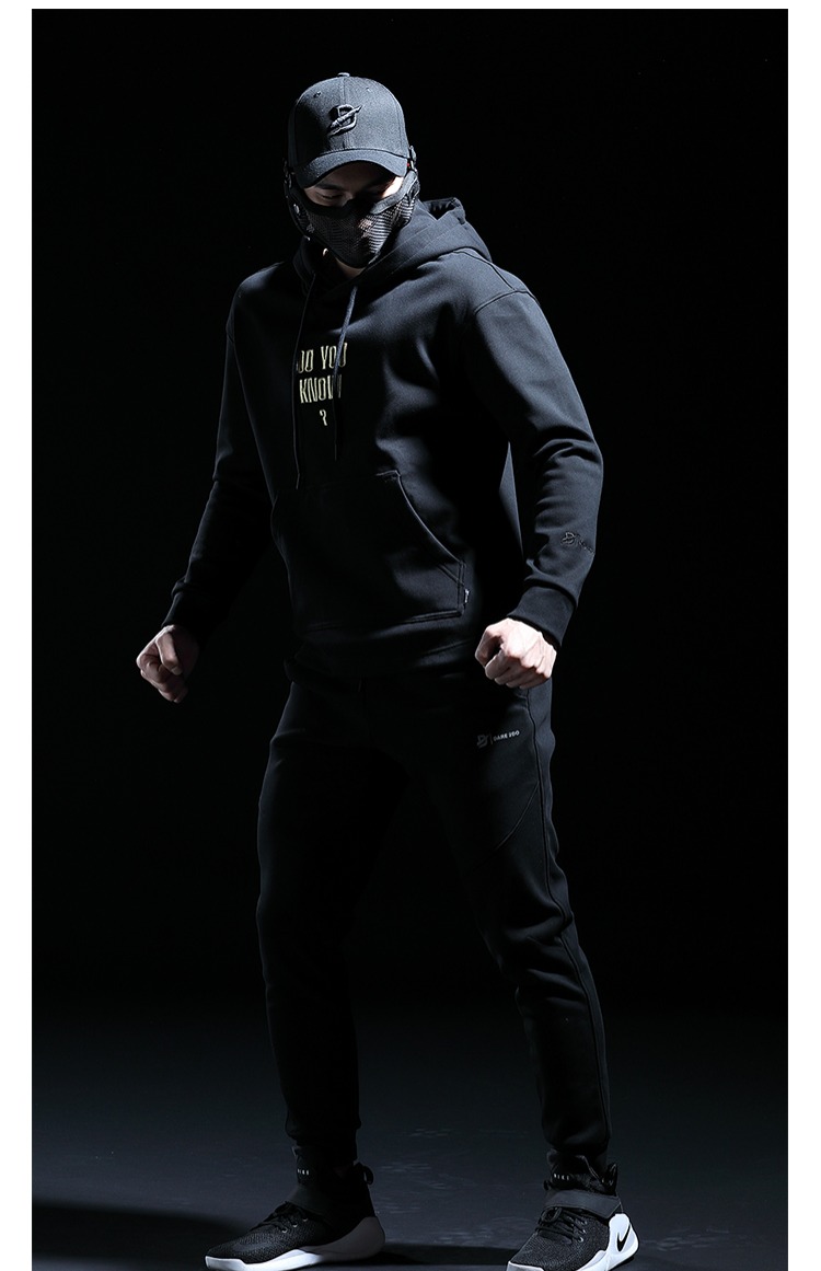 DARE2DO thể thao cộng với áo len nhung nam áo len thể dục nam thêu ấm áo len trùm đầu có dây rút áo hoodie dây kéo