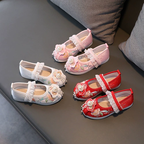 Детское ханьфу, обувь, осенний кролик для принцессы, туфли