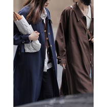 GUOE 2021 midnight opera temperament long windbreaker high-end coat coat female waist coat blue