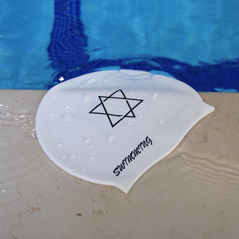 Swim cap adult hair for boys and girls print cute fashion silicone waterproof comfortable and unbearable swimming equipment