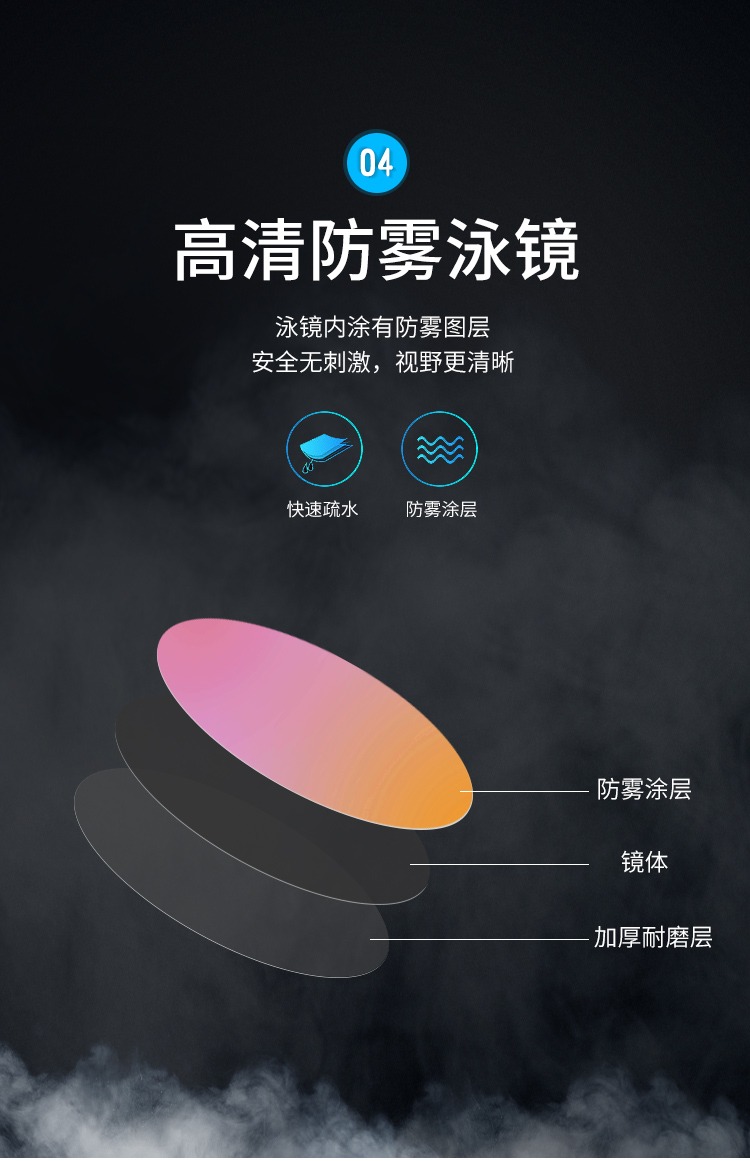 Kính cận thị nữ kính quanh độ khác nhau HD chống nước người lớn chống sương mù thiết bị kính bơi kính lặn có ống thở