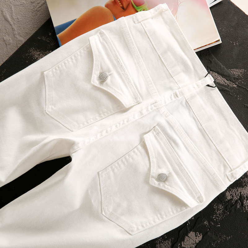 White Flared Pants for Women, Slim Fit, Stretchy, Low-Waisted, Hip-Lifting, 2026 New Fashion, Hip-Enhancing Pants, Slightly Flared Jeans