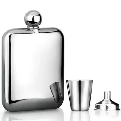 Germany high-end imported 6 oz 304 stainless steel wine jug 3 5 two packs of outdoor portable wine jug for men and women portable