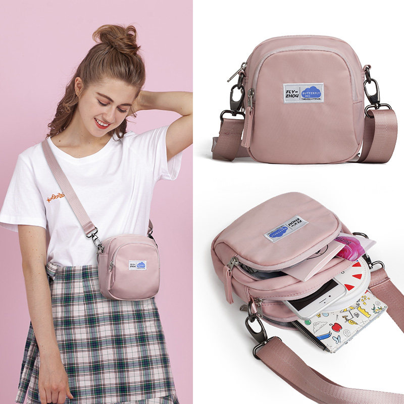 Butterfly With Week Skew Satchel Bag Casual Travel Sport Mobile Phone Small Hanging Bag Single Shoulder Bag Inclined Cross Travel Document Bag