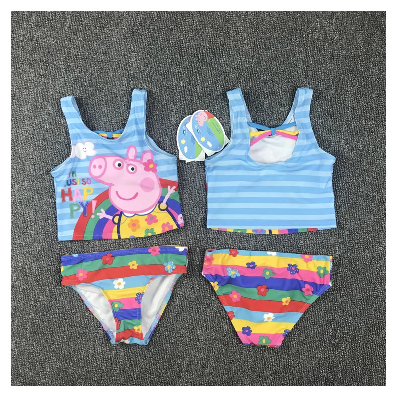 Pig Peggy Trung và nhỏ trẻ em áo tắm cô gái hai mảnh chia đồ bơi mặc bikini trẻ sơ sinh hạn chế thời gian giảm giá