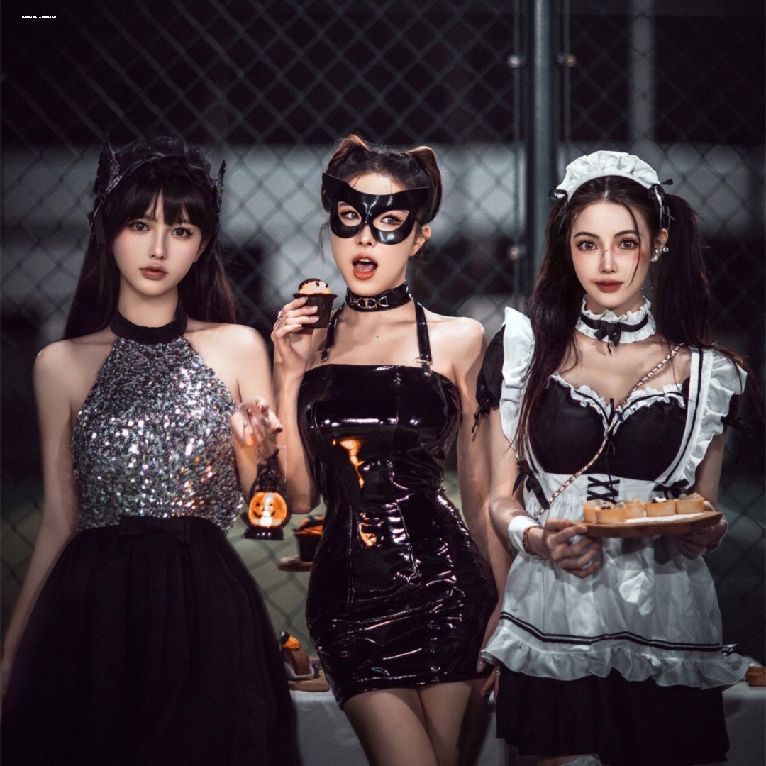 Catwoman eye mask, fox mask, Japanese sexy Halloween party costume party cosplay half-face mask mood