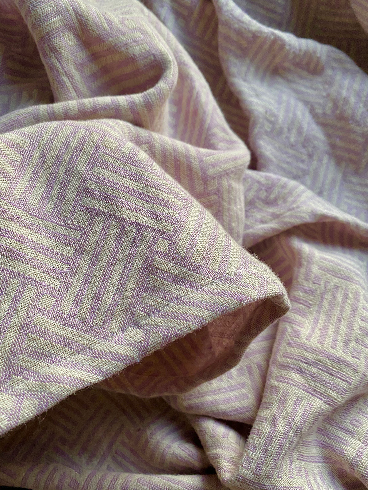 Classic comeback wabi-sabi-style cotton and linen blanket double-sided jacquard mat pattern bed sheet Simple and practical soft seat available in four seasons