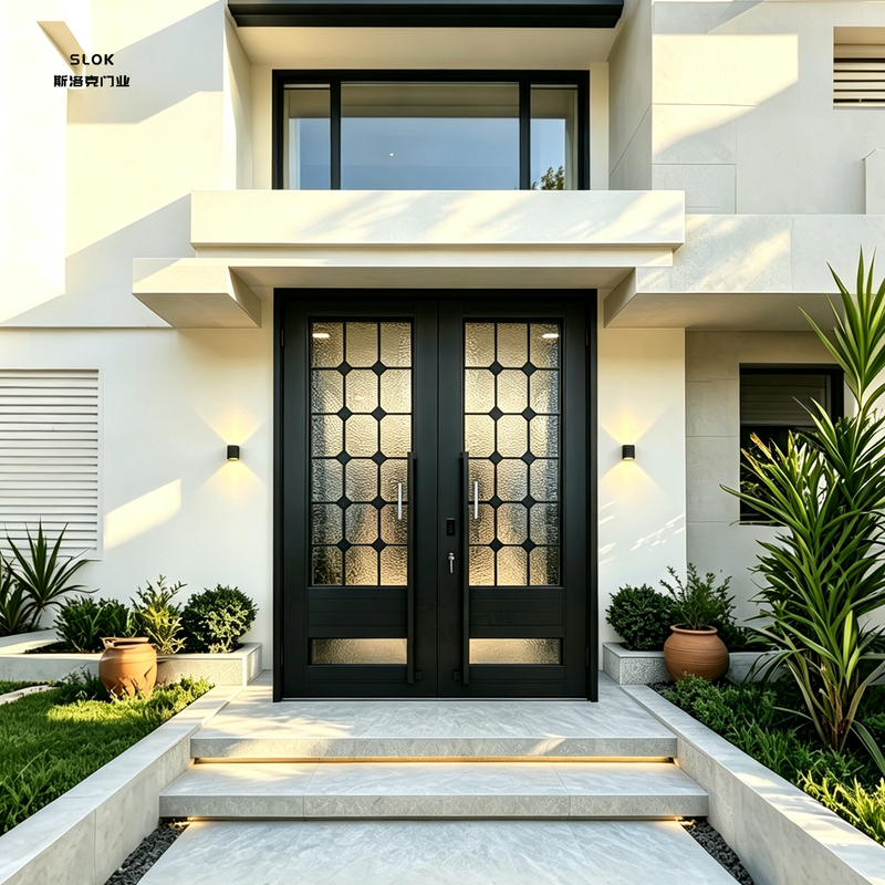 Villa Double-Door Explosion-Proof Cast Aluminum Door French-Style Glass Door Entry Door Main Door for Rural Self-Built Houses Villa Double-Door Explosion-Proof Cast Aluminum Door French-Style Glass Door Entry Door Main Door for Rural Self-Built Houses