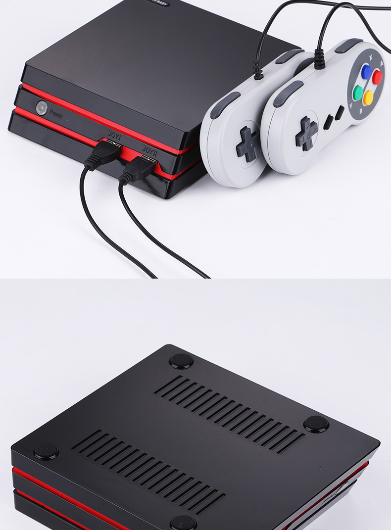 Beibeijia giải trí gia đình HD 4K nhà TV trò chơi máy giả lập arcade tương tác đôi xử lý cổ điển hoài cổ đỏ và trắng điện cơ tích hợp 600 trò chơi rung cổ điển tay cầm pxn 9613