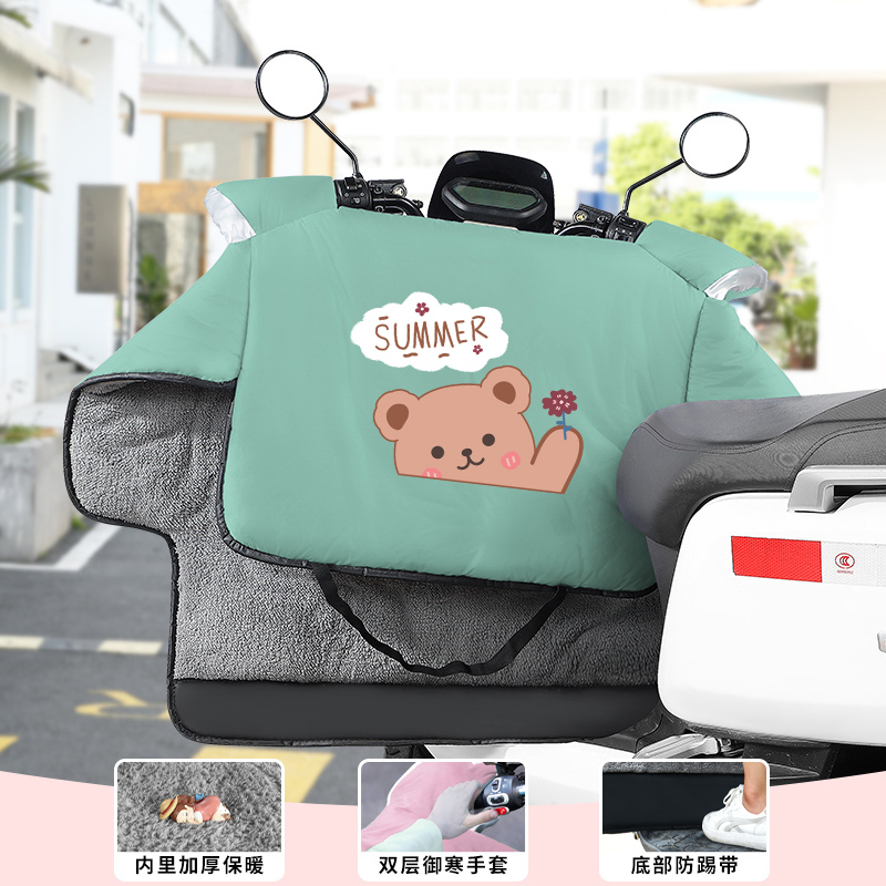 Electric motor vehicle windshield is winter cold-proof plus thickening winter sun-proof small electric vehicle windshield