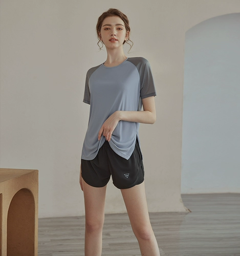 Одежда для йоги, дышащая футболка, летний спортивный костюм для спортзала, оверсайз, короткий рукав, для бега, по фигуре