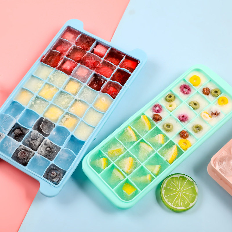 Frozen Ice Cubes Silica Gel Ice Sheet Ice Mold With Lid Ice-making Block Mold Ice Making Box Creative Ice Maker 36 Gice molds 