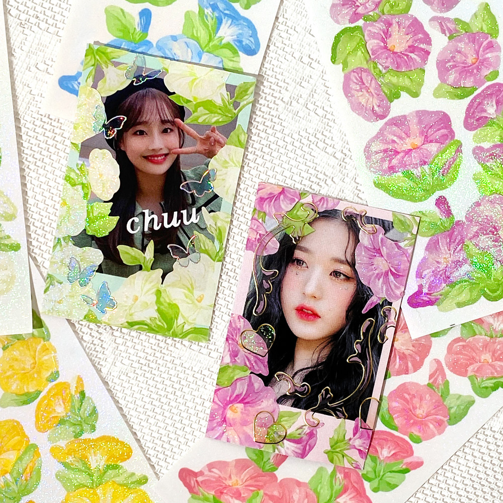 Korea ONEL MOONGU MONTHLY STATIONERY ORIGINAL KOREA MULTICOLORED DREAM ROMANTIC FLOWER STICKER SERIES THREE