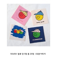 Monthly Stationery Korea Original Simp-markt Hand-painted Sticker Handbill phone DIY Decorative Sticker Wind