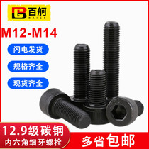 12 9 grade carbon steel hexagon socket head bolt high strength hexagon socket head bolt M12M14