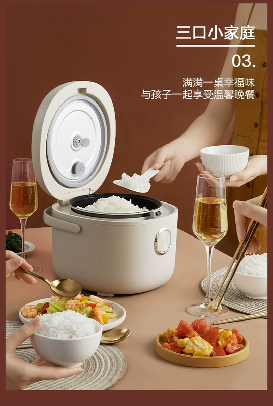 nồi cơm điện tử tefal Nồi cơm điện Bear home smart mini 2L đặt trước nồi cơm điện đa năng hoàn toàn tự động 1-2-3-4 nhỏ nồi cơm điện mini sharp