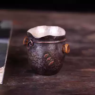 Manual autonomous making plans xian yun ya wan bamboo root binaural sterling silver gong bei gong dao bei tea utensils supplies