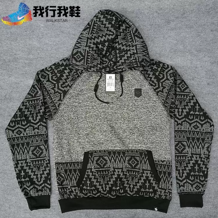 [正品Southpole灰黑黑白哥特式条纹男子保暖运动卫衣帽衫]
