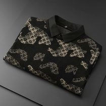 Mens fake neck sweater mens Korean fake two long sleeve warm Mens sweater Korean autumn and winter handsome loose