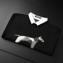 Shirt collar fake two sweater mens sweater winter 2021 New Net red two sets of Hong Kong wind lazy base shirt