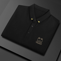 Turnover polo shirt man short sleeve spring 2022 new tide minimalist casual light lavish business thin half sleeve t-shirt