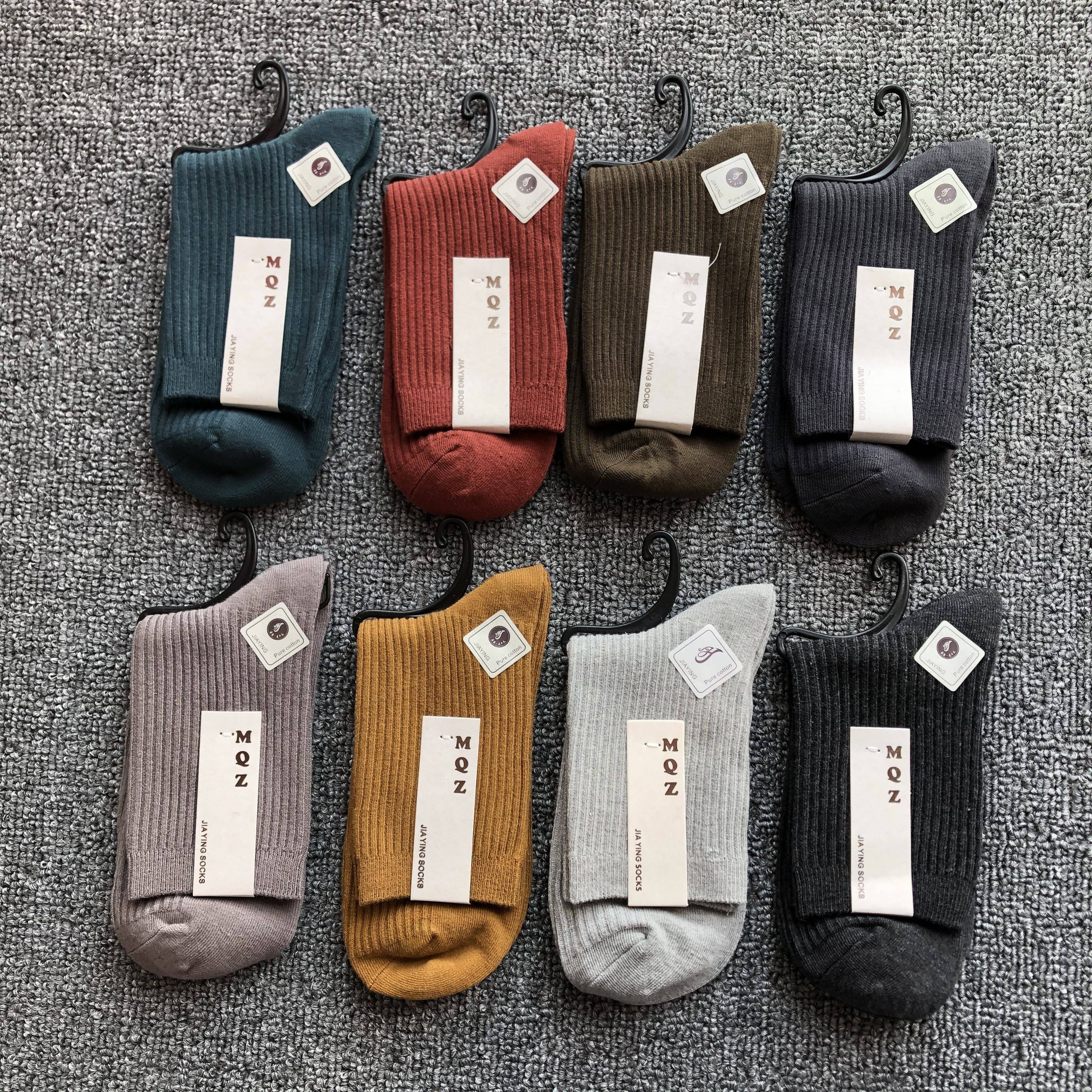 10 Double RMB28  middle cylinder socks Men's and women's stockings Socks Autumn Winter Style Double Stitch Pure Cotton Long Barrel Sports Socks Deodorant Casual-Taobao
