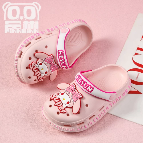 Детские туфли, летние нескользящие милые тапочки для выхода на улицу