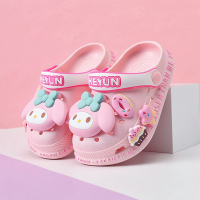 Melody Girls' Clogs Children's Slippers Summer New Model Kids' Summer Non-Slip Girls' Indoor Princess Style — 4
