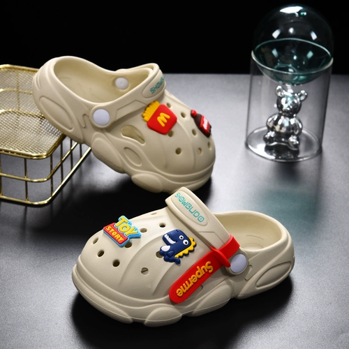 Детские летние тапочки для мальчиков, нескользящие слайдеры, семейный стиль