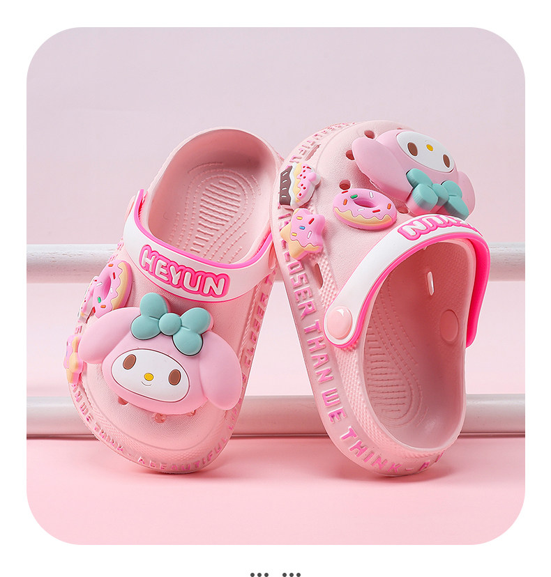 Melody Girls' Clogs Children's Slippers Summer New Model Kids' Summer Non-Slip Girls' Indoor Princess Style — 5