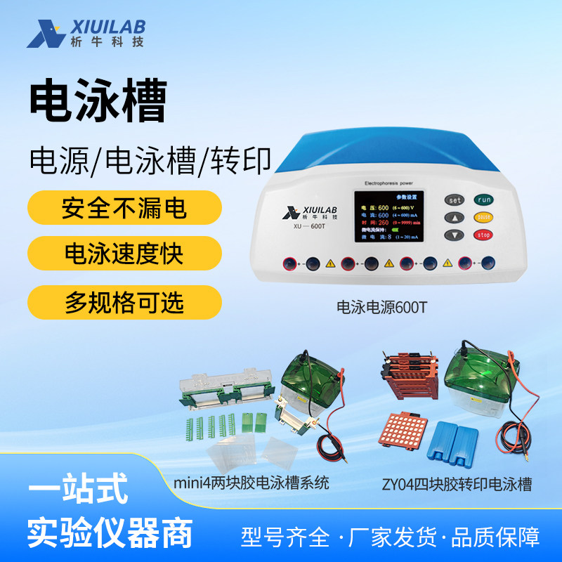 析牛科技 小型垂直双向凝胶DNA蛋白电泳仪实验室专用电泳槽转印槽