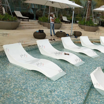 Outdoor GRP Profiled Casual Lounge Chair Hotel Swimming Pool Outdoor Beach Deck Chair Custom Bubble Water Seat