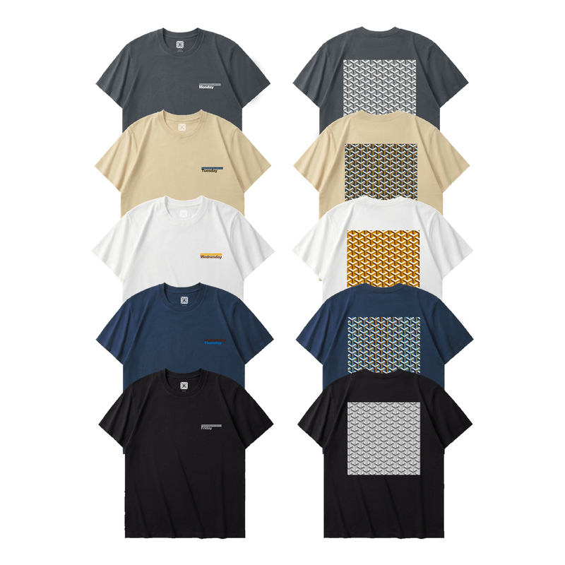 Weekly Series Printed Cotton Short-Sleeve T-Shirt|Weekly T-Shirt Weekly Series Printed Cotton Short-Sleeve T-Shirt|Weekly T-Shirt
